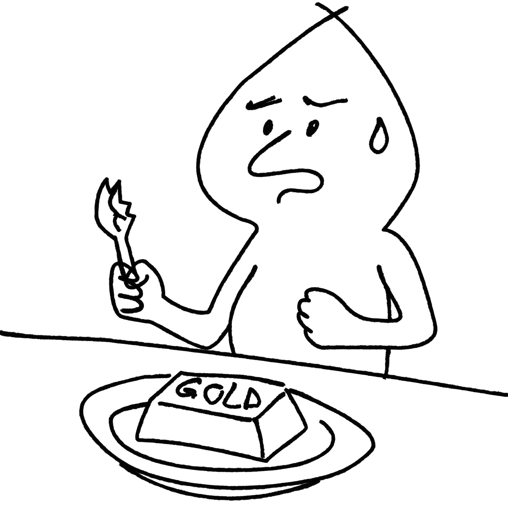 The bourgeoi’rtist eating a gold bar
